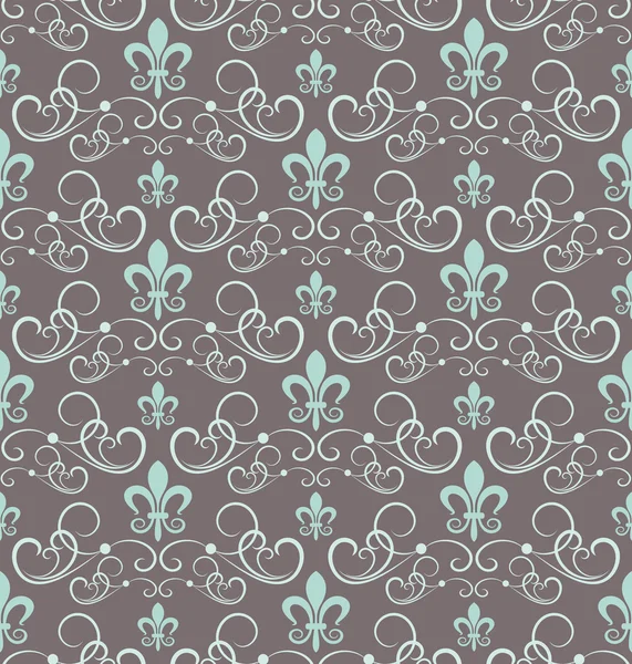 Damask decorative wallpaper for walls vector vintage seamless patterns — Stock Vector