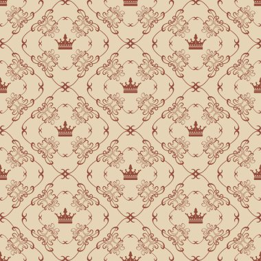 damasko dekoratif duvar kağıdı duvar için vintage Dikişsiz desen vektör