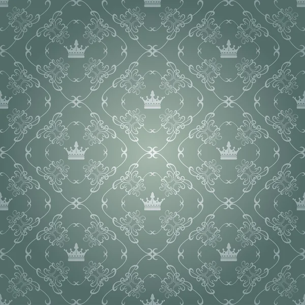 Damask decorative wallpaper. vector vintage pattern. — Stock Vector