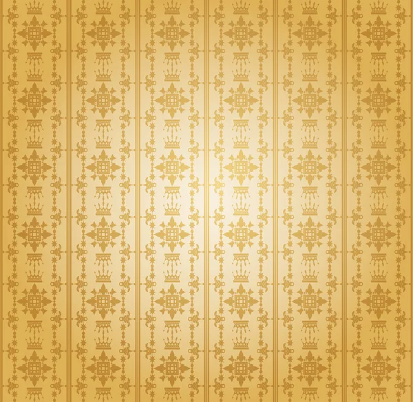 ダマスク織の装飾的な壁紙です。ビンテージ パターン ベクトル. — ストックベクタ