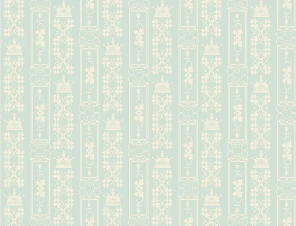 Damask decorative wallpaper for walls vector vintage seamless patterns — Stock Vector