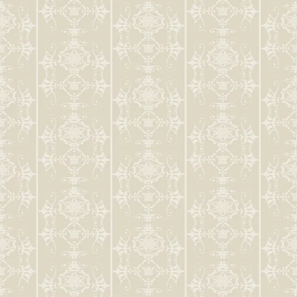 Damask decorative wallpaper for walls vector vintage seamless patterns — Stock Vector