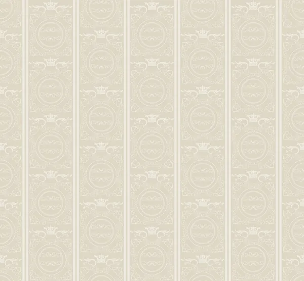 壁のダマスク織の装飾的な壁紙ベクター ヴィンテージのシームレスなパターン — ストックベクタ