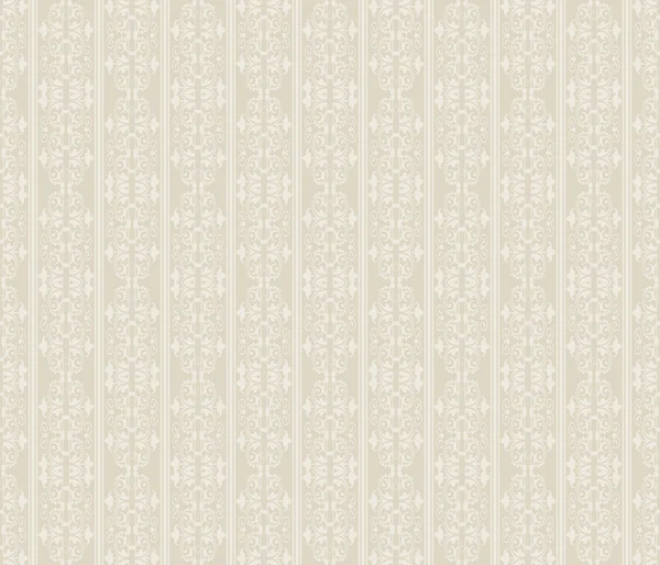 Damasco fondo de pantalla decorativo para las paredes vector vintage patrones sin costuras — Vector de stock