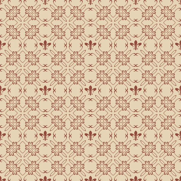 ヴィンテージのシームレスなパターンの壁のダマスク織の装飾的な壁紙 — ストック写真