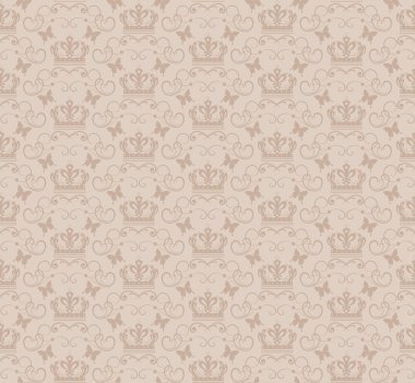 damasko dekoratif duvar kağıdı duvar için vintage Dikişsiz desen vektör