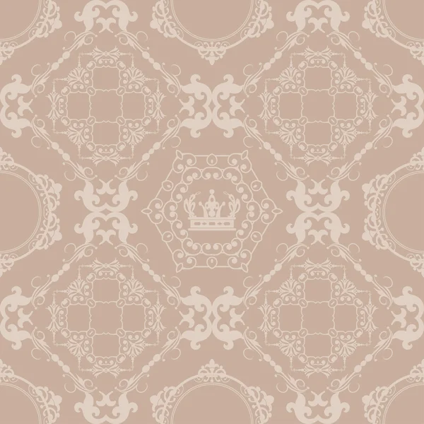 Damask decorative wallpaper for walls vector vintage seamless patterns — Stock Vector