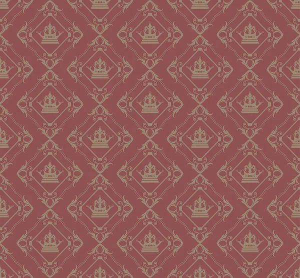 Damask decorative wallpaper for walls vector vintage seamless patterns — Stock Vector