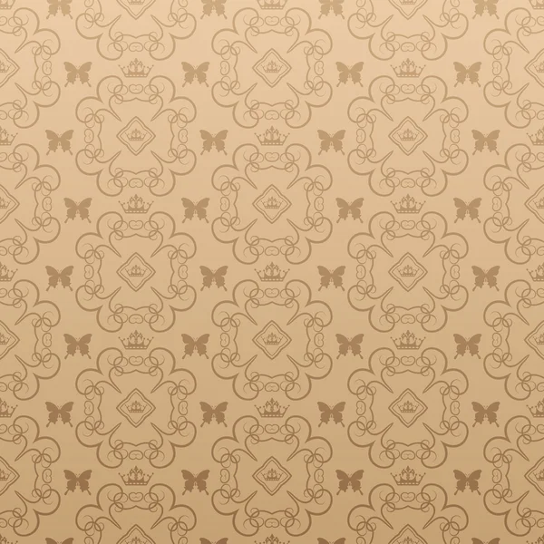 Papel pintado decorativo Damasco. vector patrón vintage . — Archivo Imágenes Vectoriales