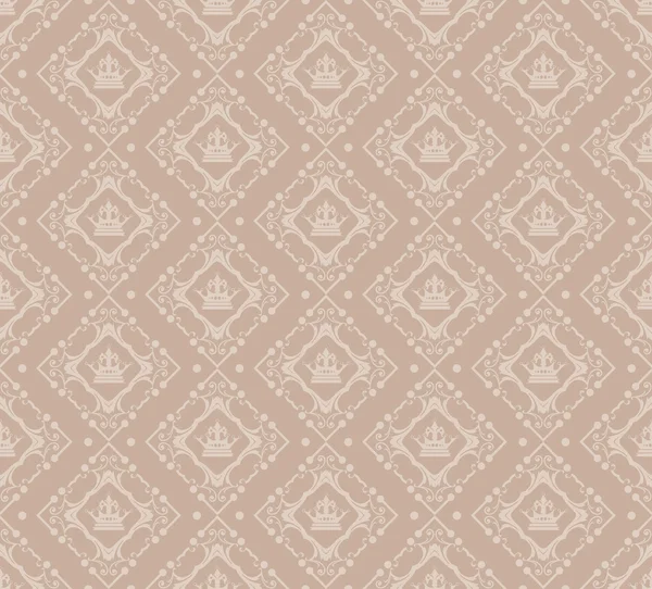 Damask decorative wallpaper for walls vector vintage seamless patterns — Stock Vector