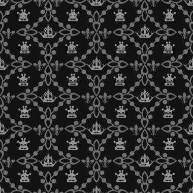 duvarlar için dekoratif duvar kağıdı Retro illüstrasyon damask vintage Dikişsiz desen vektör