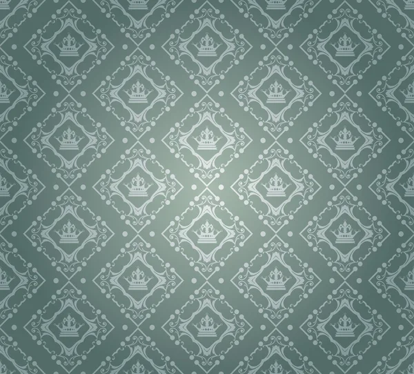 Damast dekorative Tapete. Vektor-Vintage-Muster. Abstrakter Hintergrund — Stockvektor