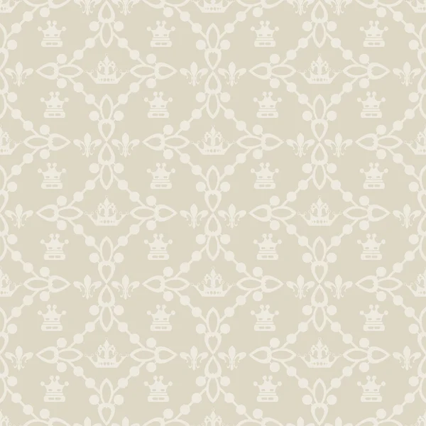 レトロなイラスト ダマスク織壁の装飾的な壁紙ベクター ヴィンテージのシームレスなパターン — ストックベクタ