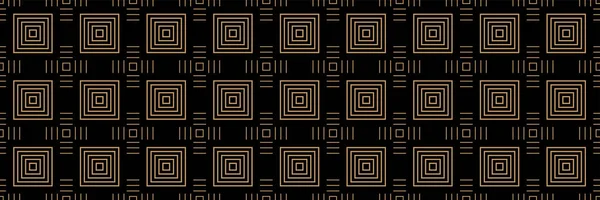 Абстрактний Фоновий Візерунок Геометричними Елементами Чорному Тлі Ретро Стилі Безшовний — стоковий вектор