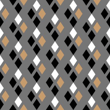 Gri arka planda geometrik süslemeli arkaplan deseni. Duvar kağıdı ve dokular için kusursuz bir arkaplan. Vektör illüstrasyonu.