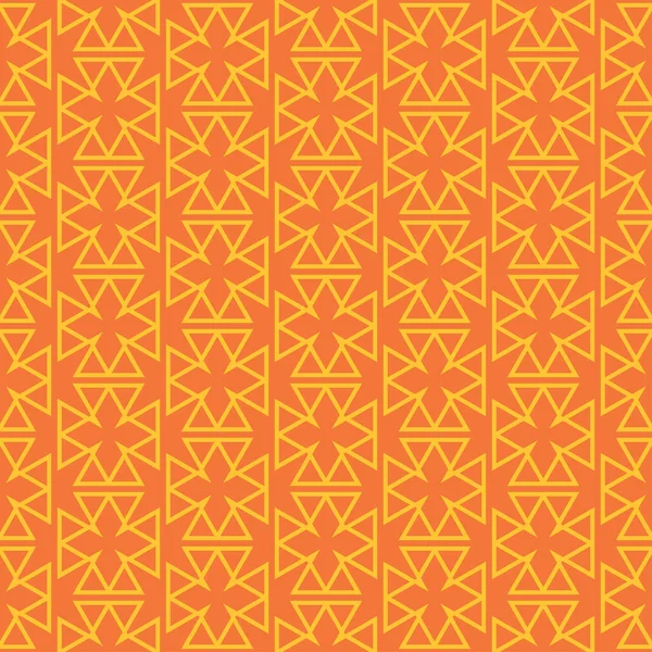 Helles Hintergrundmuster Mit Geometrischen Ornamenten Auf Orangefarbenem Hintergrund Nahtloser Hintergrund — Stockvektor
