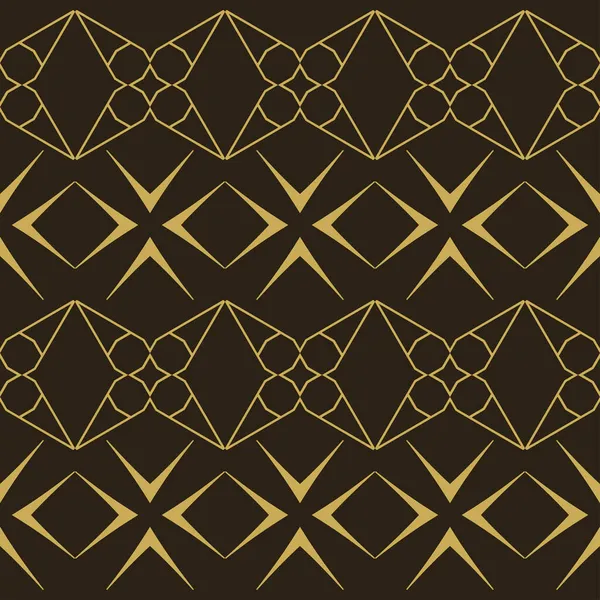 Decorative Background Pattern Geometric Ornament Black Background Seamless Background Wallpaper — Stock Vector