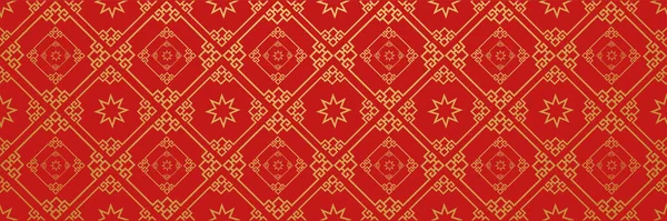 Красивое Фоновое Изображение Золотыми Орнаментами Красном Фоне Китайском Стиле Вашего — стоковый вектор