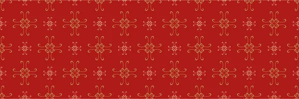 あなたのデザインのための赤い背景にシンプルな装飾装飾とクリスマスの背景画像 テクスチャのためのシームレスな背景 ベクターイラスト — ストックベクタ