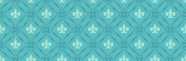 Vacker Bakgrundsbild Med Dekorativ Prydnad Grön Blå Bakgrund Marockansk Stil — Stock vektor