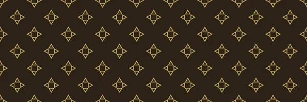 あなたのデザインプロジェクト シームレスなパターン フラットデザインの壁紙テクスチャの黒の背景にシンプルな金の装飾と背景画像 ベクターイラスト — ストックベクタ