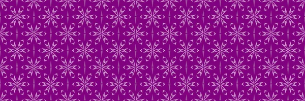 Abstraktes Nahtloses Muster Mit Geometrischen Ornamenten Auf Violettem Hintergrund Vektorgrafik — Stockvektor