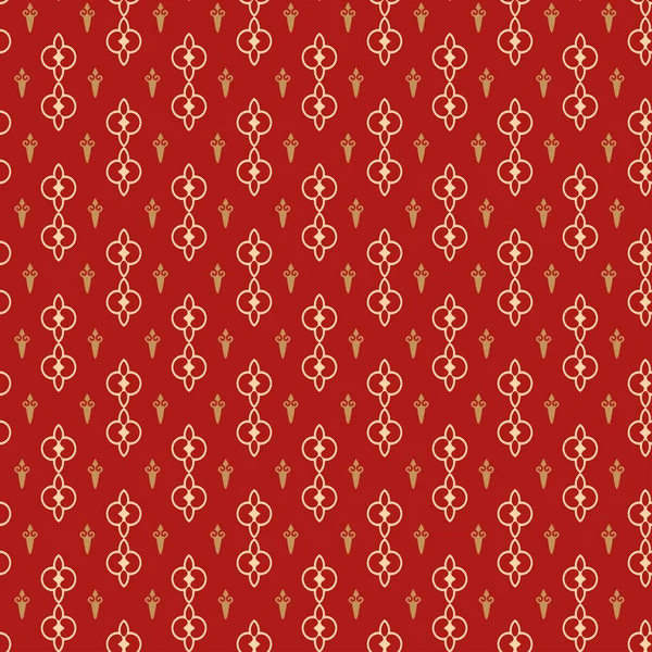 Stijlvol Ondergrondpatroon Met Decoratieve Elementen Een Rode Achtergrond Stof Textuur — Stockvector