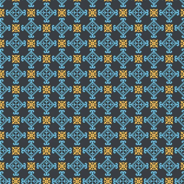 Immagine Sfondo Colorato Con Ornamenti Decorativi Sfondo Nero Tessuto Tampone — Vettoriale Stock