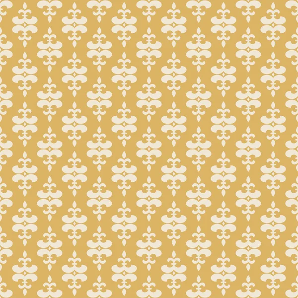金の背景に花飾りの背景パターン ファブリックテクスチャウォッチ シームレスな壁紙 ベクターイラスト — ストックベクタ