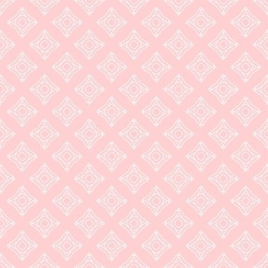 Tasarım projeleriniz için açık pembe arka planda basit dekoratif süslemeleri olan arkaplan resimleri, pürüzsüz desenler, düz dizaynlı duvar kağıdı dokuları. Vektör illüstrasyonu