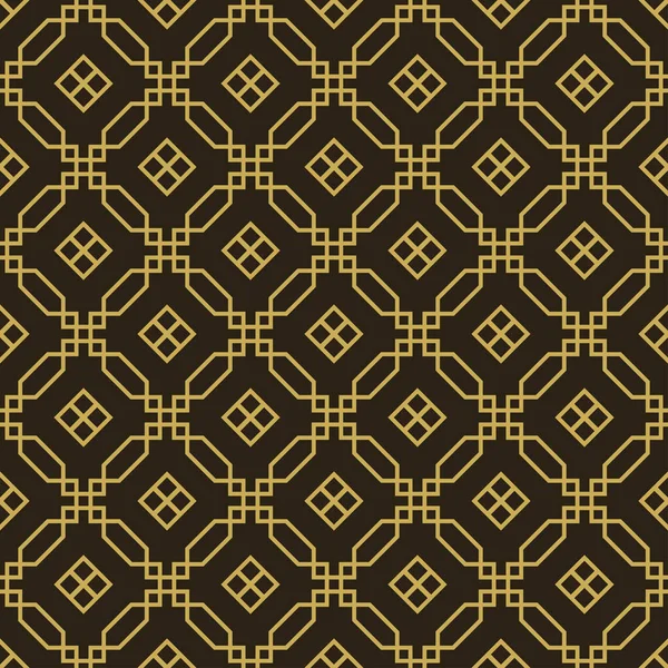 Modern Background Image Golden Geometric Ornament Black Background Your Design — Stock vektor