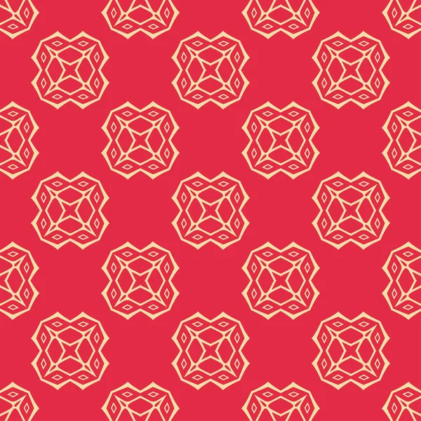 Tasarım Projeleriniz Için Kırmızı Zemin Üzerinde Dekoratif Geometrik Unsurlara Sahip — Stok Vektör