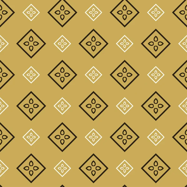 Altın bir arka planda dekoratif geometrik desenli arkaplan görüntüleri. Kumaş doku örneği, dikişsiz duvar kağıdı. Vektör illüstrasyonu