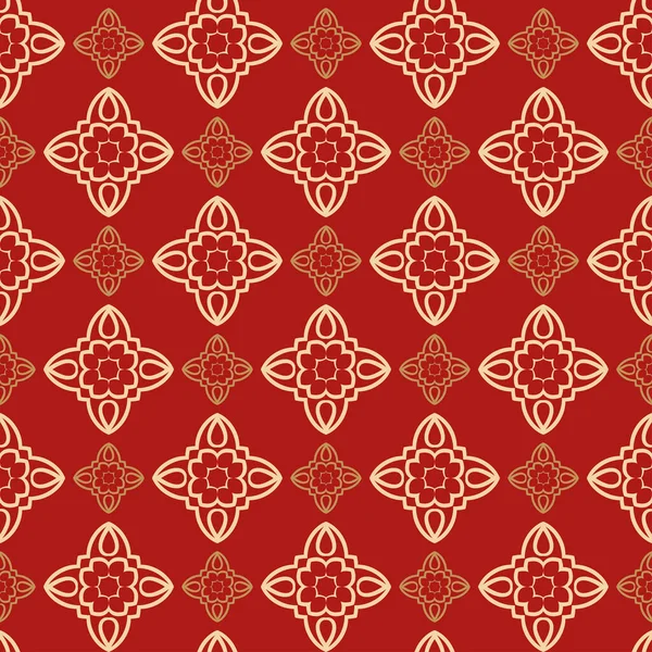 Ornate Achtergrond Patroon Met Decoratieve Elementen Een Rode Achtergrond Voor — Stockvector