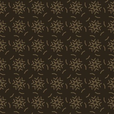 Tasarım projeleriniz için siyah arka planda Noel tarzı dekoratif unsurlara sahip koyu arkaplan resmi, pürüzsüz desenler, düz dizaynlı duvar kağıdı dokuları. Vektör illüstrasyonu