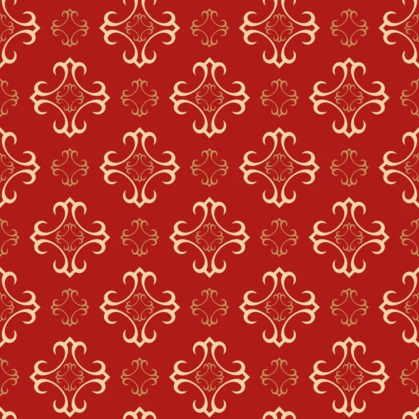 Imagen Fondo Con Adorno Decorativo Floral Sobre Fondo Rojo Para — Vector de stock