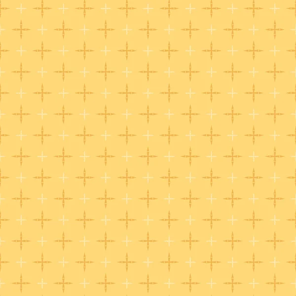 背景图像 在黄色背景上具有简单的几何图案 面料质感短袜 无缝壁纸 矢量说明 — 图库矢量图片