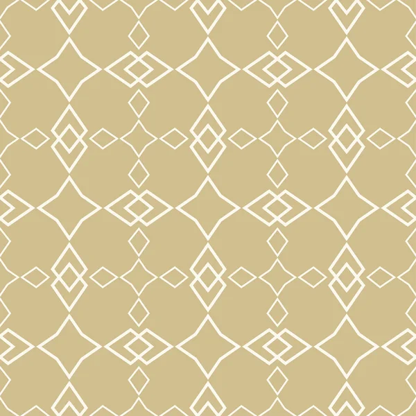 Trendy Geometric Ornament Gold Background Seamless Pattern Vector — Vetor de Stock