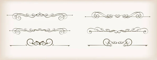 Éléments Conception Calligraphique Décoration Page — Image vectorielle