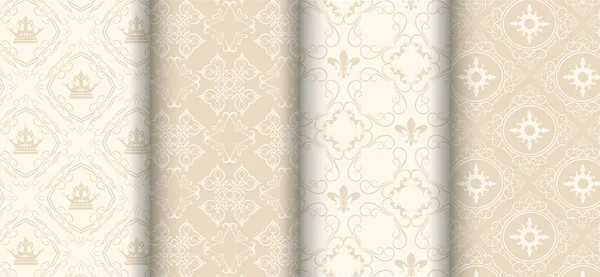 Vintage Patterns Seamless Wallpaper Vector — Stock Vector