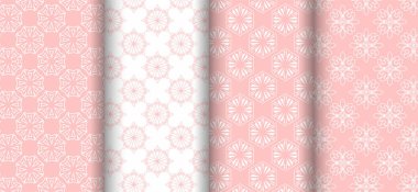 pembe ve beyaz kumaş, vektör seti