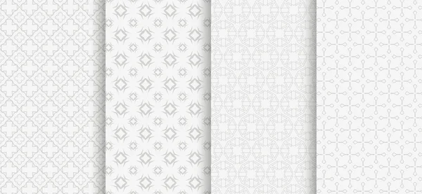 Einfache Nahtlose Geometrische Muster Auf Weißem Hintergrund — Stockvektor