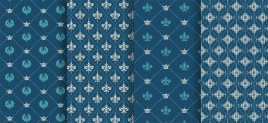 Klasik süslemeli arka plan duvar kâğıdı - set