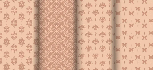 Background Wallpaper Brown Tones Floral Ornament Vector Royalty Free Stock Vectors