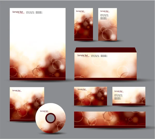 Moderne identiteit pakket. vector ontwerp. briefpapier, visitekaartjes, cd, dvd, envelop, banner, kop. — Stockvector