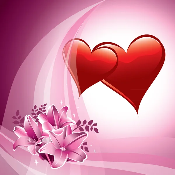 Valentine Day Background. Illustration vectorielle. Coeurs . — Image vectorielle