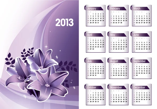 2013 Calendar. — Stock Vector