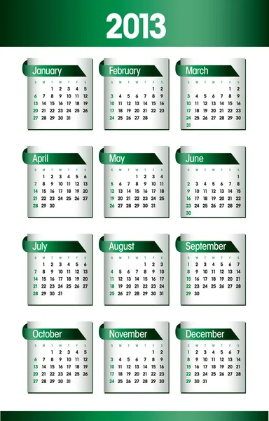 2013 Calendar. — Stock Vector