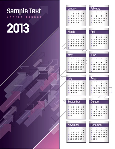 Kalender 2013. — Stockvektor