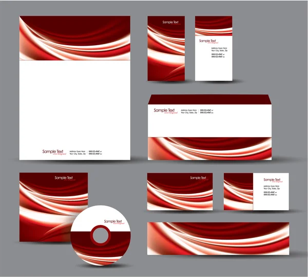 Modern Identity Package. Vector Design. Letterhead, business cards, cd, dvd, envelope, banner, header. Vector Graphics